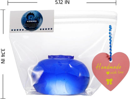 Blueberry Bliss Taba Squishy | Handmade Clear Blueberry Stress Relief Fidget Toy
