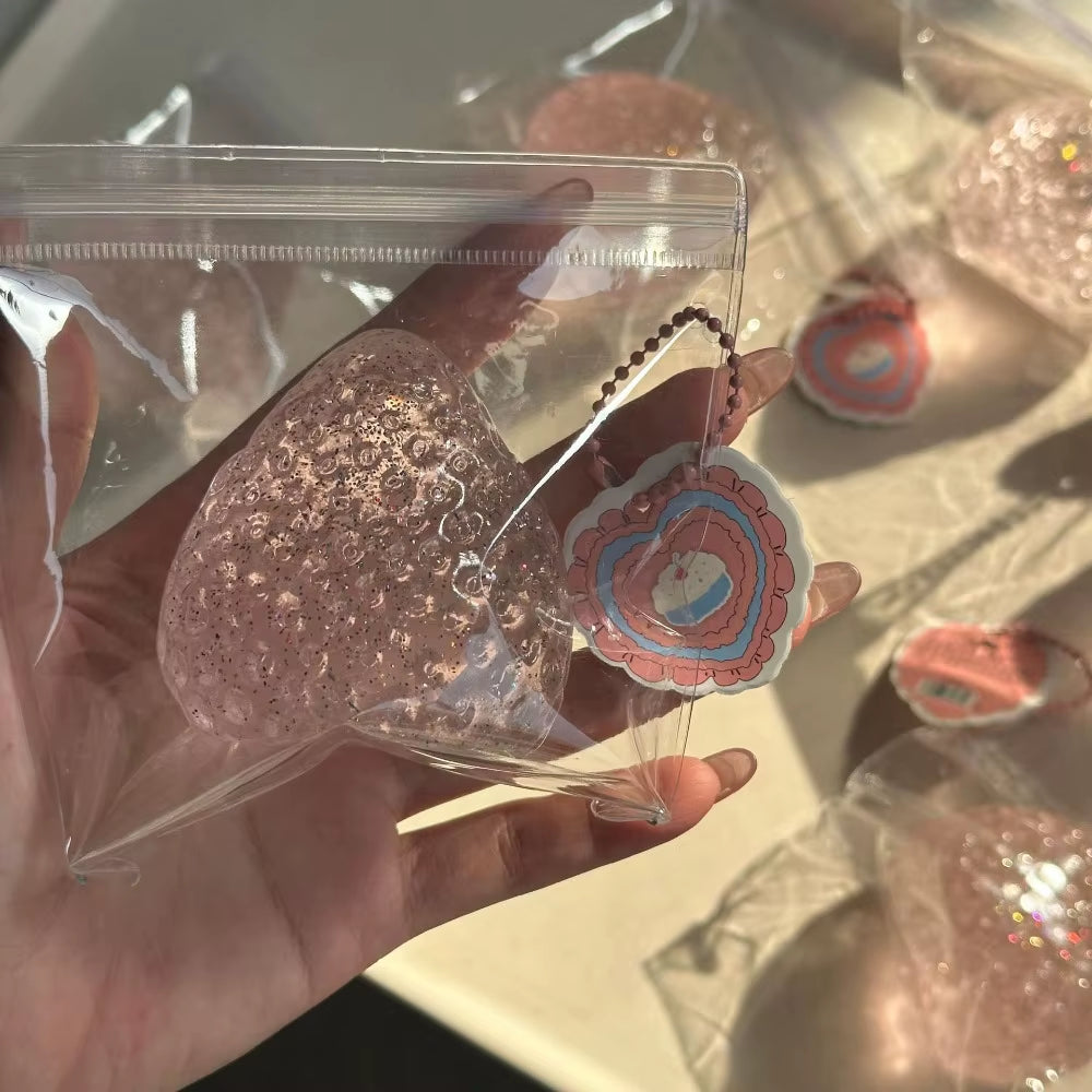 Berry Bloom Taba Squishy | Handmade Strawberry Stress Relief Fidget Toy