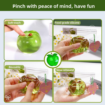 Apple Pop Squishy | Cute Crystal Apple Stress Relief Fidget Toy