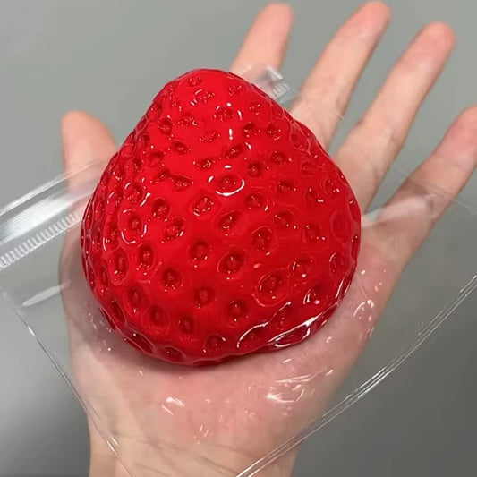 Berry Bloom Taba Squishy | Handmade Strawberry Stress Relief Fidget Toy